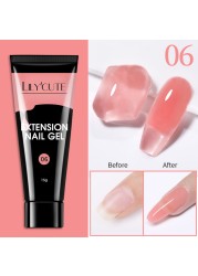 LILYCUTE Nail Extension Gel Clear White Pink UV LED Extension Gel Nail Tips Enhancement Slip Quick Solution Extension Gel