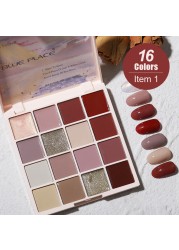 16 Colors Summer Pudding Gel Nail Polish Palette Japanese Solid Cream Gel Polish Mud Transparent Gel Semi Permanent Nail Gel