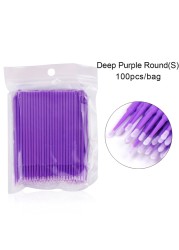 Eyelash Brush Set Cotton Swab Small Single Brush False Eyelashes Extension Cleaning 100/500/1000pcs