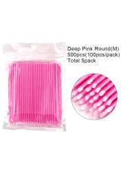 Eyelash Brush Set Cotton Swab Small Single Brush False Eyelashes Extension Cleaning 100/500/1000pcs