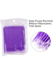 Eyelash Brush Set Cotton Swab Small Single Brush False Eyelashes Extension Cleaning 100/500/1000pcs