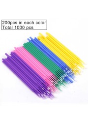 Eyelash Brush Set Cotton Swab Small Single Brush False Eyelashes Extension Cleaning 100/500/1000pcs