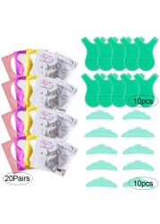 40/70pcs Y Shape Brush Silicone Eyelashes Curler Reusable Lash Lifting Perm Pad Hydrogel Patches Under Eye Eyelash Extension Kit