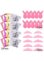 40/70pcs Y Shape Brush Silicone Eyelashes Curler Reusable Lash Lifting Perm Pad Hydrogel Patches Under Eye Eyelash Extension Kit