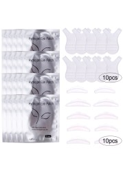 40/70pcs Y Shape Brush Silicone Eyelashes Curler Reusable Lash Lifting Perm Pad Hydrogel Patches Under Eye Eyelash Extension Kit