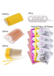 Eyelash Extension Kit Practice Eye Patches Pad Adhesive Eyelash Brushes Spoolie Mascara Applicator Grafting Eyelash Tools