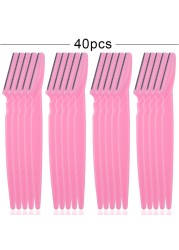 20/40/80pcs Eye Brow Razors Face Safe Shaping Knife Eyebrow Trimmer Shaver Facial Hair Removal Blades Cutter Makeup Tools Woman