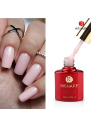 MSHARE Nude Builder Nail Extension Gel Milky Pink Cream Color Liquid In Bottle Quick Build Clear Led UV Gel 10M