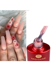 MSHARE Nude Builder Nail Extension Gel Milky Pink Cream Color Liquid In Bottle Quick Build Clear Led UV Gel 10M