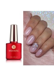 MSHARE Nude Builder Nail Extension Gel Milky Pink Cream Color Liquid In Bottle Quick Build Clear Led UV Gel 10M