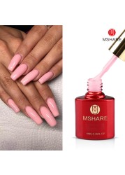 MSHARE Nude Builder Nail Extension Gel Milky Pink Cream Color Liquid In Bottle Quick Build Clear Led UV Gel 10M