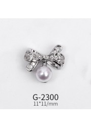 Nail Art Jewelry Net Red Nail Art Real Gold Zircon Bow Jewelry Micro-inlaid Nail Diamond Decoration G-2287 Nail Art Decorations