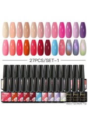 Mtssii 24/25/40/60pcs Gel Nail Polish Set Color Gel Semi Permanent UV Led Varnish Nail Art Design Soak Off Gel Set Nail Gel Set