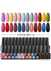 Mtssii 24/25/40/60pcs Gel Nail Polish Set Color Gel Semi Permanent UV Led Varnish Nail Art Design Soak Off Gel Set Nail Gel Set