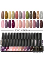 Mtssii 24/25/40/60pcs Gel Nail Polish Set Color Gel Semi Permanent UV Led Varnish Nail Art Design Soak Off Gel Set Nail Gel Set