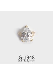 New Zircon Jewelry Bow God Horse Rose Angel Wing Face Pendant Nails Accessories  Christmas Nail Art