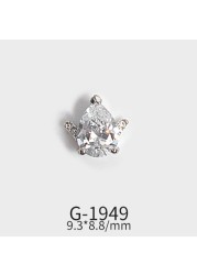 New Zircon Jewelry Bow God Horse Rose Angel Wing Face Pendant Nails Accessories  Christmas Nail Art