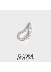 New Zircon Jewelry Bow God Horse Rose Angel Wing Face Pendant Nails Accessories  Christmas Nail Art