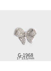 New Zircon Jewelry Bow God Horse Rose Angel Wing Face Pendant Nails Accessories  Christmas Nail Art