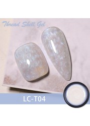 LILYCUTE Thread Shell Nail Gel Polish 7ml Pearl Shell Semi Permanent UV Gel Base Top Coat Popular in Autumn and Winter