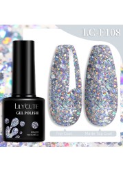 LILYCUTE Thread Shell Nail Gel Polish 7ml Pearl Shell Semi Permanent UV Gel Base Top Coat Popular in Autumn and Winter