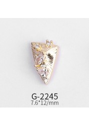 Nail Art Accessories Net Red Nail Art Real Gold Zircon Love Lion Anchor Micro Inlaid Nail Diamond Decoration G-2239