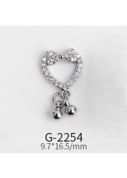 Nail Art Accessories Net Red Nail Art Real Gold Zircon Love Lion Anchor Micro Inlaid Nail Diamond Decoration G-2239