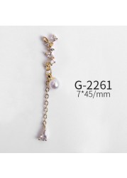 Nail Art Accessories Net Red Nail Art Real Gold Zircon Love Lion Anchor Micro Inlaid Nail Diamond Decoration G-2239