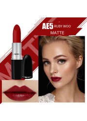 New Matte Lipstick High Quality Metal Tube Bullet Lipstick Lipstick Waterproof Long Lasting Lipstick Lip Makeup Cosmetics