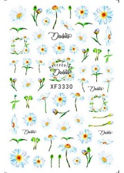 Elegant Daisy Autumn Leaves Nails Art Manicure Back Glue Sticker Decorations Design Nail Sticker Beauty Nails