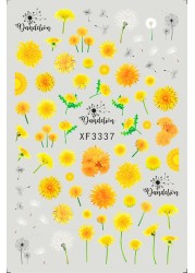 Elegant Daisy Autumn Leaves Nails Art Manicure Back Glue Sticker Decorations Design Nail Sticker Beauty Nails