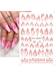 Elegant Daisy Autumn Leaves Nails Art Manicure Back Glue Sticker Decorations Design Nail Sticker Beauty Nails