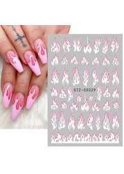 Elegant Daisy Autumn Leaves Nails Art Manicure Back Glue Sticker Decorations Design Nail Sticker Beauty Nails