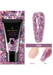 Born Pretty Gel For Nail Extension Clear Glitter Extension Soak Off UV Gel Polish Nail Art Acrylic UV Gel Polish Manicure