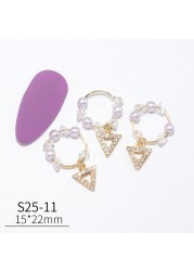 Nail Art Jewelry Diamond Jewelry New Beating Heart Bowknot Lace Pearl Chain Super Flash Zircon Nail Accessories