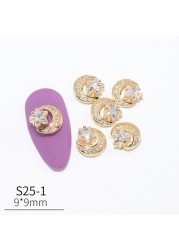 Nail Art Jewelry Diamond Jewelry New Beating Heart Bowknot Lace Pearl Chain Super Flash Zircon Nail Accessories