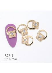 Nail Art Jewelry Diamond Jewelry New Beating Heart Bowknot Lace Pearl Chain Super Flash Zircon Nail Accessories