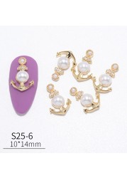 Nail Art Jewelry Diamond Jewelry New Beating Heart Bowknot Lace Pearl Chain Super Flash Zircon Nail Accessories