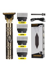 T9 Hair Clipper Electric Shaver Professional Barber Hair Trimmer Machine 0mm Hair Cutting Machine For Men USB Rechargeable HIENA