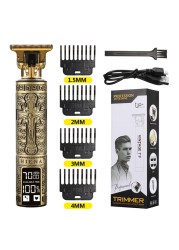 T9 Hair Clipper Electric Shaver Professional Barber Hair Trimmer Machine 0mm Hair Cutting Machine For Men USB Rechargeable HIENA