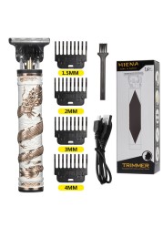 T9 Hair Clipper Electric Shaver Professional Barber Hair Trimmer Machine 0mm Hair Cutting Machine For Men USB Rechargeable HIENA