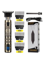 T9 Hair Clipper Electric Shaver Professional Barber Hair Trimmer Machine 0mm Hair Cutting Machine For Men USB Rechargeable HIENA