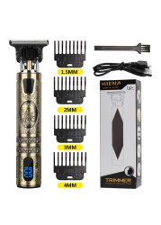 T9 Hair Clipper Electric Shaver Professional Barber Hair Trimmer Machine 0mm Hair Cutting Machine For Men USB Rechargeable HIENA