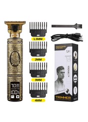 T9 Hair Clipper Electric Shaver Professional Barber Hair Trimmer Machine 0mm Hair Cutting Machine For Men USB Rechargeable HIENA