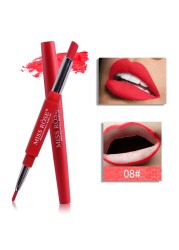 1pc Sexy 20 Color Double End Lip Makeup Lipstick Pen Waterproof Long Lasting Tint Lip Stick Beauty Matte Liner Pen Lipstick