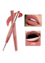 1pc Sexy 20 Color Double End Lip Makeup Lipstick Pen Waterproof Long Lasting Tint Lip Stick Beauty Matte Liner Pen Lipstick