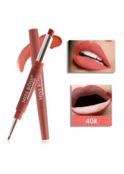 1pc Sexy 20 Color Double End Lip Makeup Lipstick Pen Waterproof Long Lasting Tint Lip Stick Beauty Matte Liner Pen Lipstick