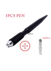 Roller Microblading Needle Tattoo Eyebrows Microshading Fog Blade For Embroidery Permanent Makeup Manual Micro Pen Easy Color