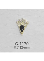 Japanese Nail Art Zircon Jewelry Net Red High-end Luxury Black Real Gold Zircon Simple and Versatile Nail Decoration