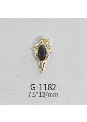 Japanese Nail Art Zircon Jewelry Net Red High-end Luxury Black Real Gold Zircon Simple and Versatile Nail Decoration